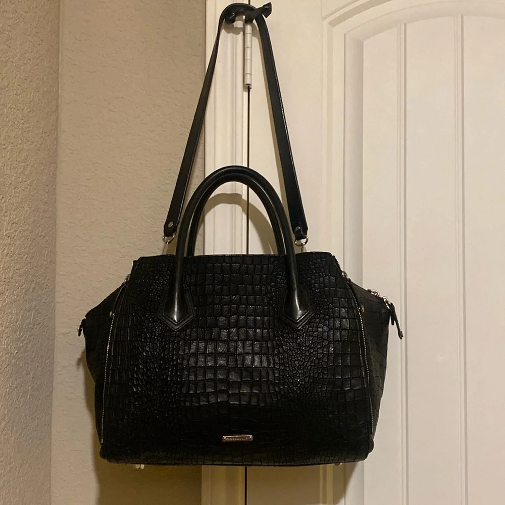 Rebecca minkoff large mock croc perry satchel